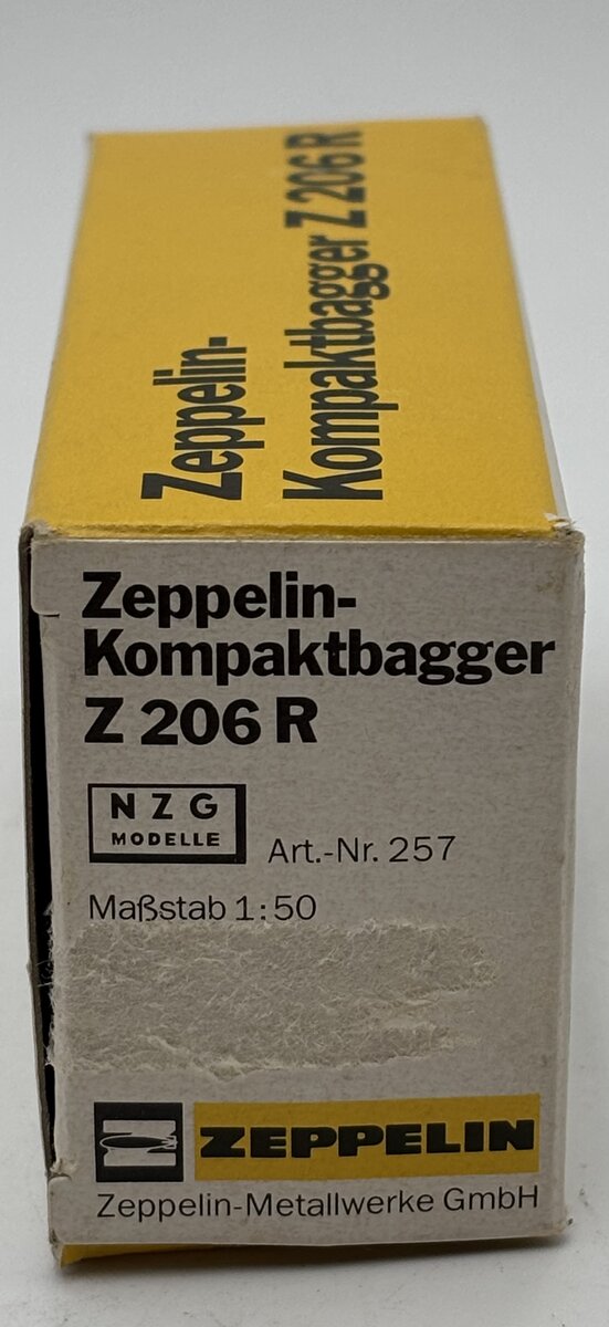 NZG 257 1:50 Scale Zeppelin-Kompaktbagger Z 206 M Mini Excavator Die-Cast Model EX/Box