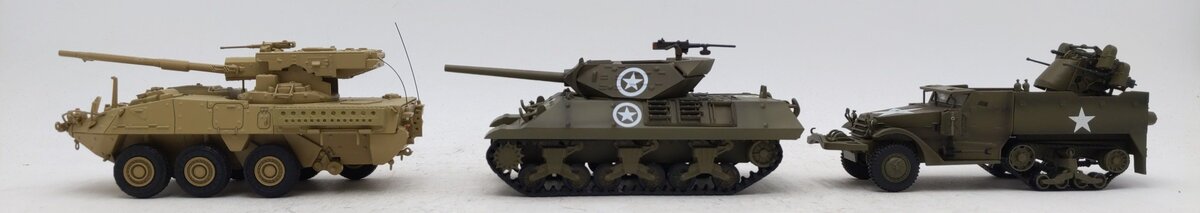 War Master 1:48 Assorted Tank Cars M16 Motor Carriage, M-10, M2 Bradley [3] EX