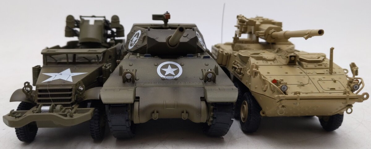 War Master 1:48 Assorted Tank Cars M16 Motor Carriage, M-10, M2 Bradley [3] EX