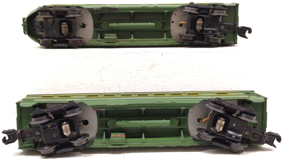 Lionel Vintage O Gauge Postwar Green/Gray Passenger Cars: 2401, 2402 [2]