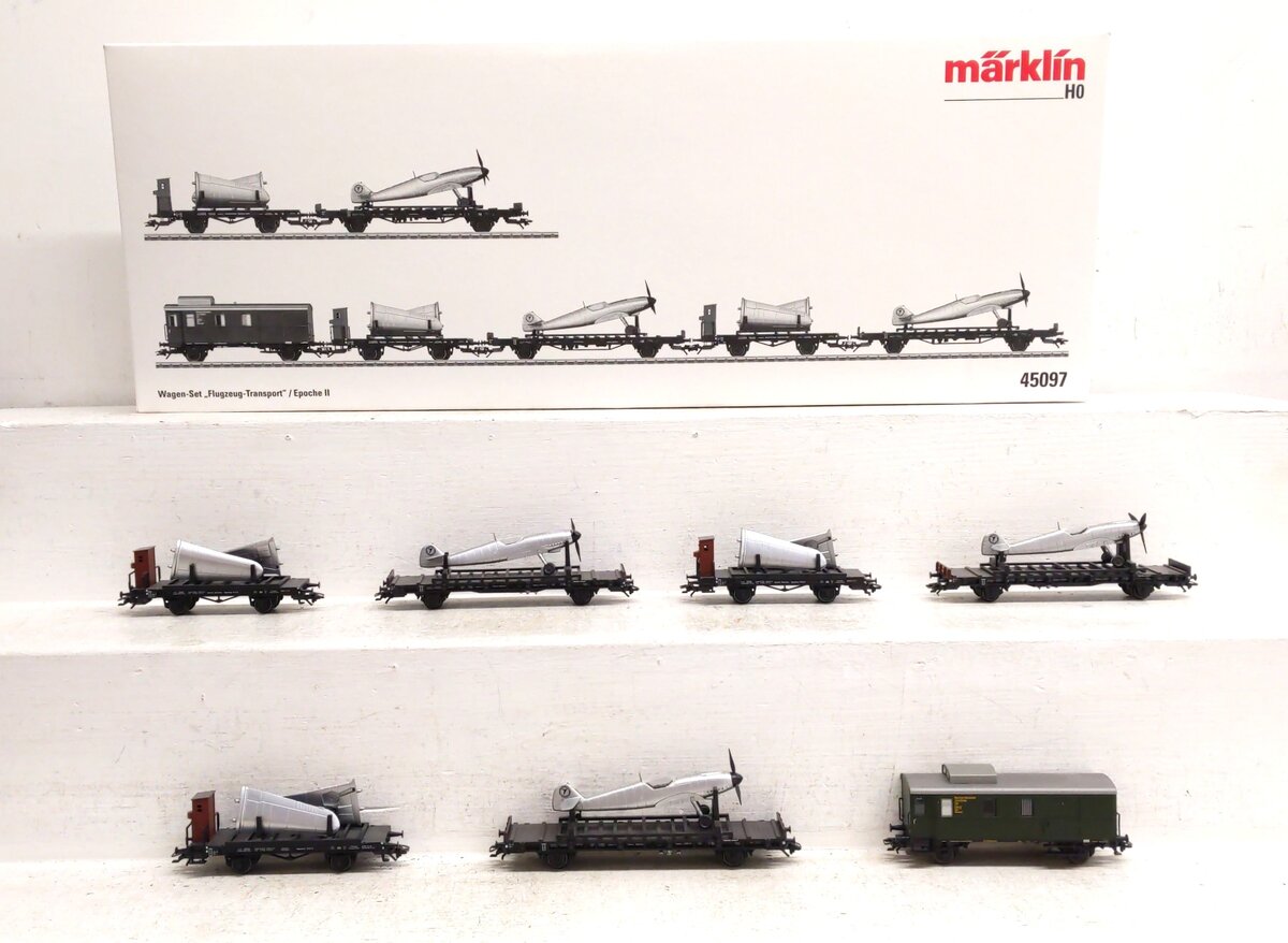 Marklin 45097 HO Scale Airplane Transport Car Set LN/Box