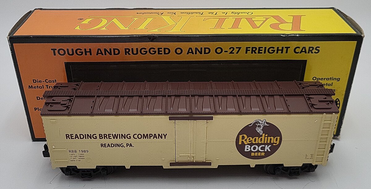 MTH 30-78060 O Gauge Reading Bock Modern Reefer Car #1989 VG/Box