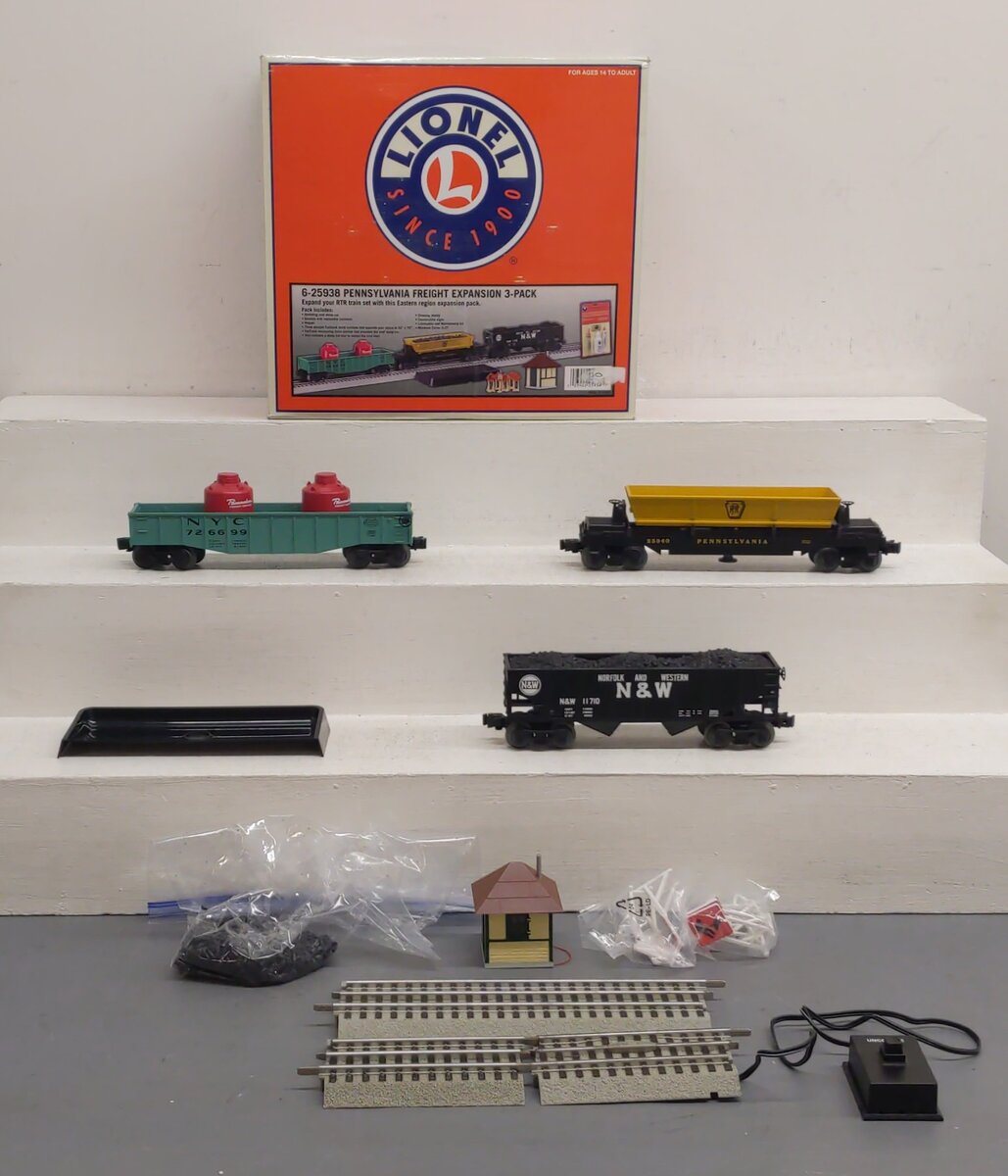 Lionel 6-25938 O Pennsylvania Freight Expansion 3-Pack EX/Box