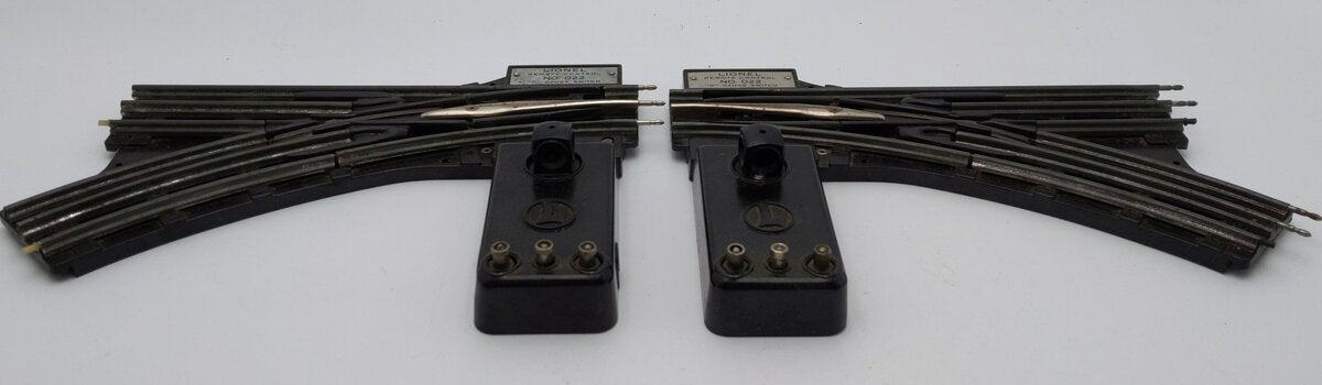 Lionel O22 Vintage O Left-Hand & Right-Hand Remote Control Switches (Pair of 2) VG/Box