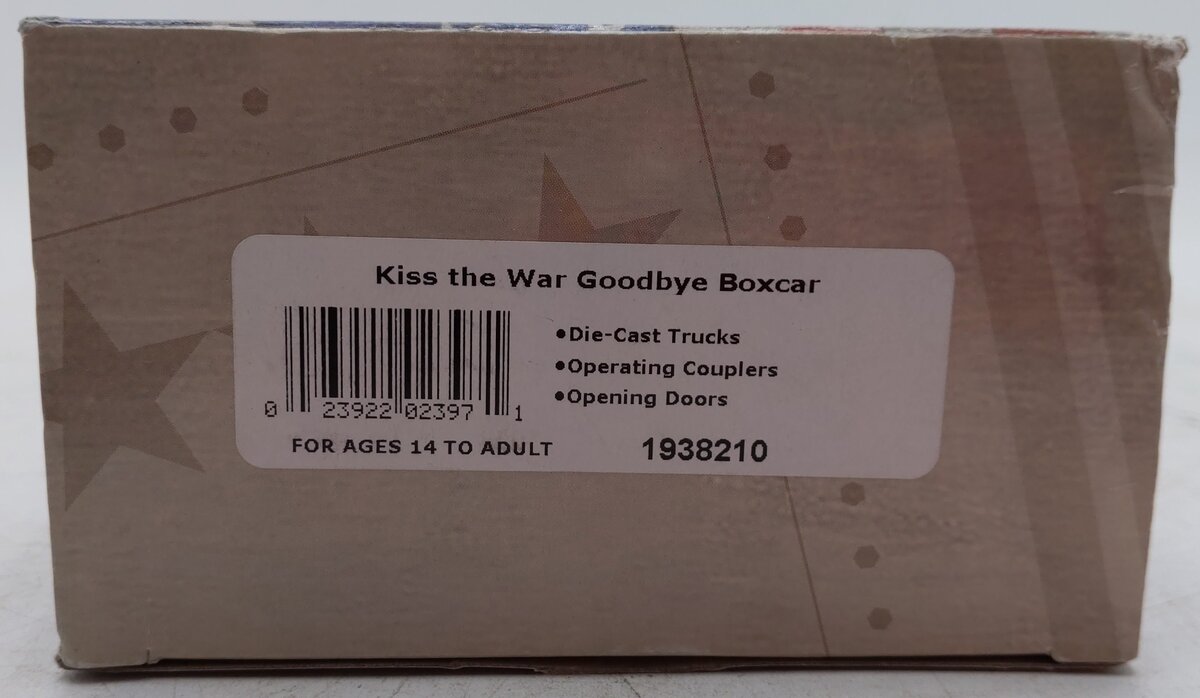 Lionel 1938210 Kiss the War Goodbye Boxcar EX/Box