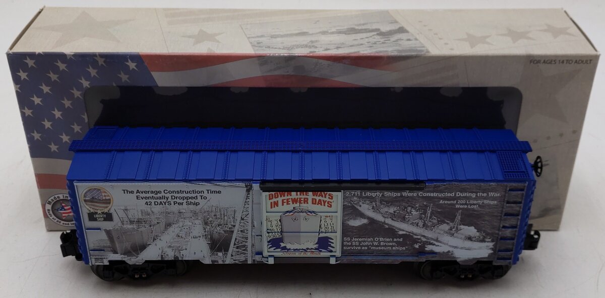 Lionel 1938240 O WWII Liberty Ships Boxcar EX/Box