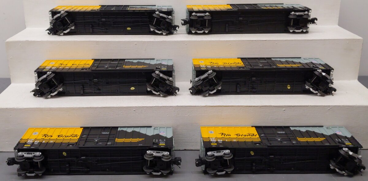 MTH 20-90355 O Denver Rio Grande Premier 50' High Cube Box Car Set (Set of 6) EX/Box