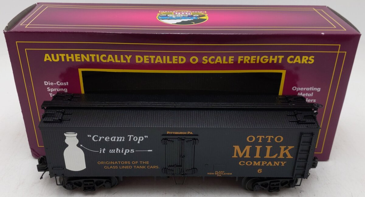 MTH 20-94345 O Otto Milk Company 36' Woodsided Reefer Car #6 EX/Box