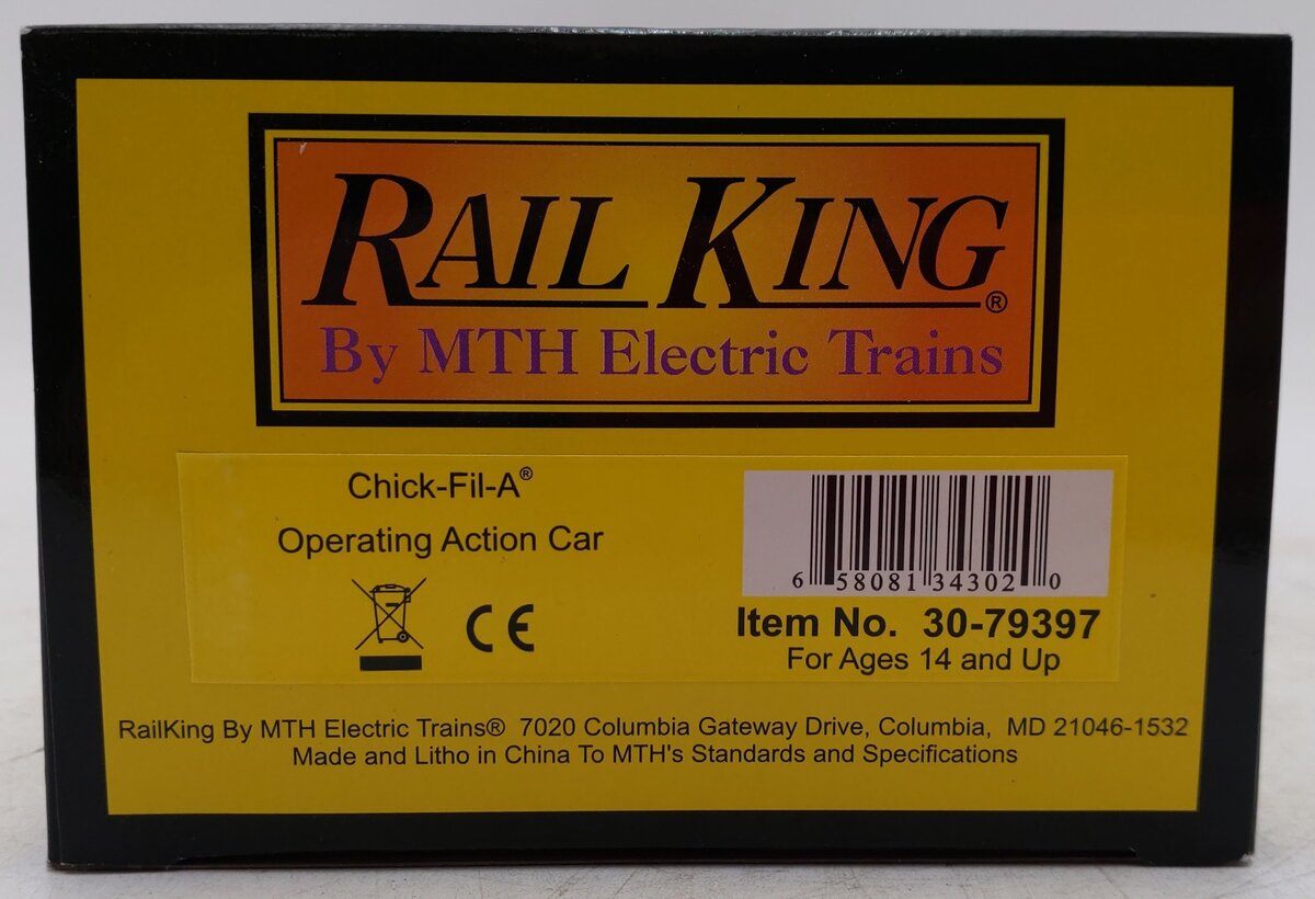 MTH 30-79397 O Gauge Chick-Fil-A Operating Action Car EX/Box
