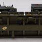 MTH 20-95468 O 60' Flatcar with 2 M270 Rocket Launcher Vehicles EX/Box