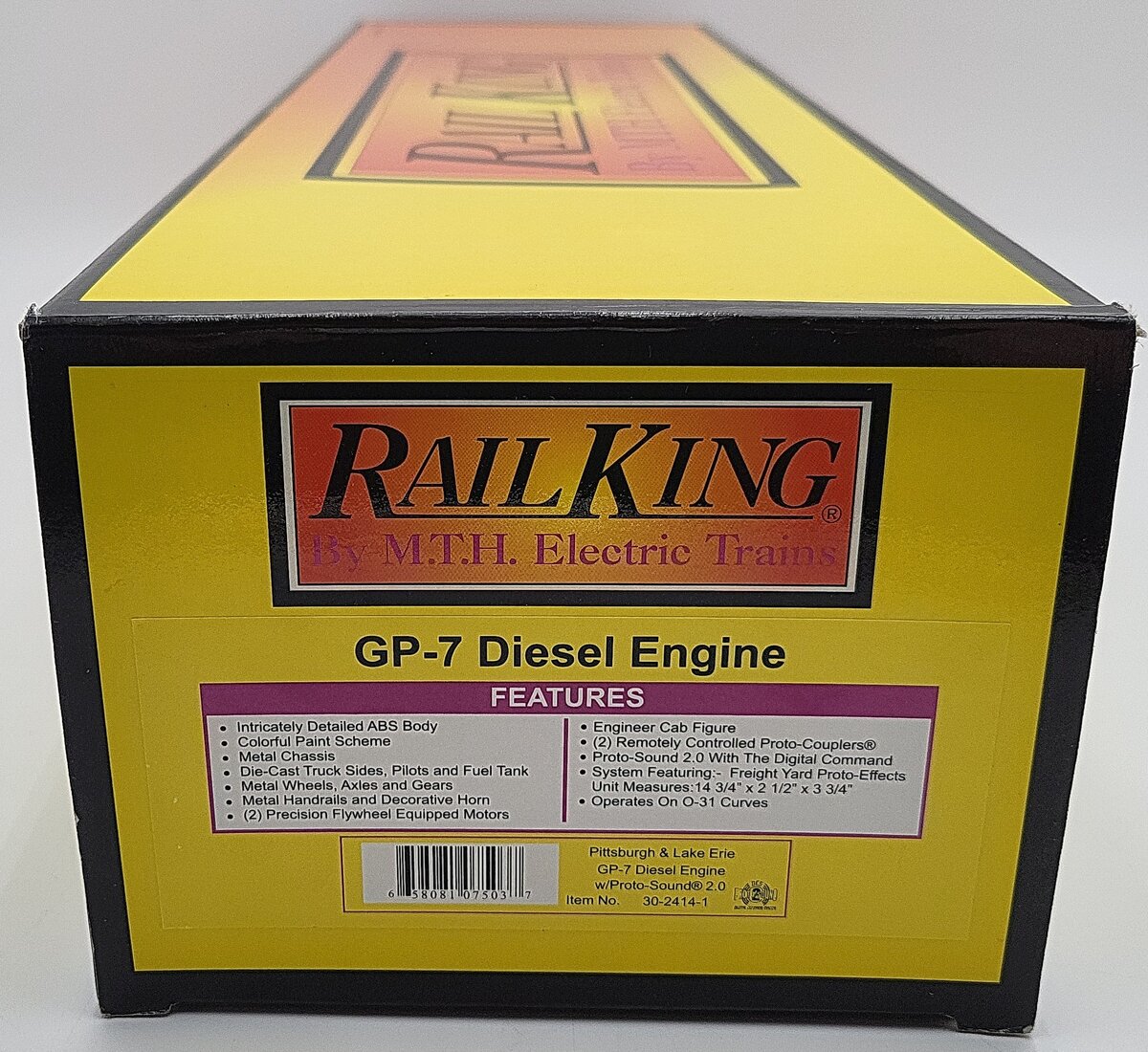 MTH 30-2414-1 O Pittsburgh & Lake Erie GP-7 Diesel Engine w/PS2 #1501 LN/Box