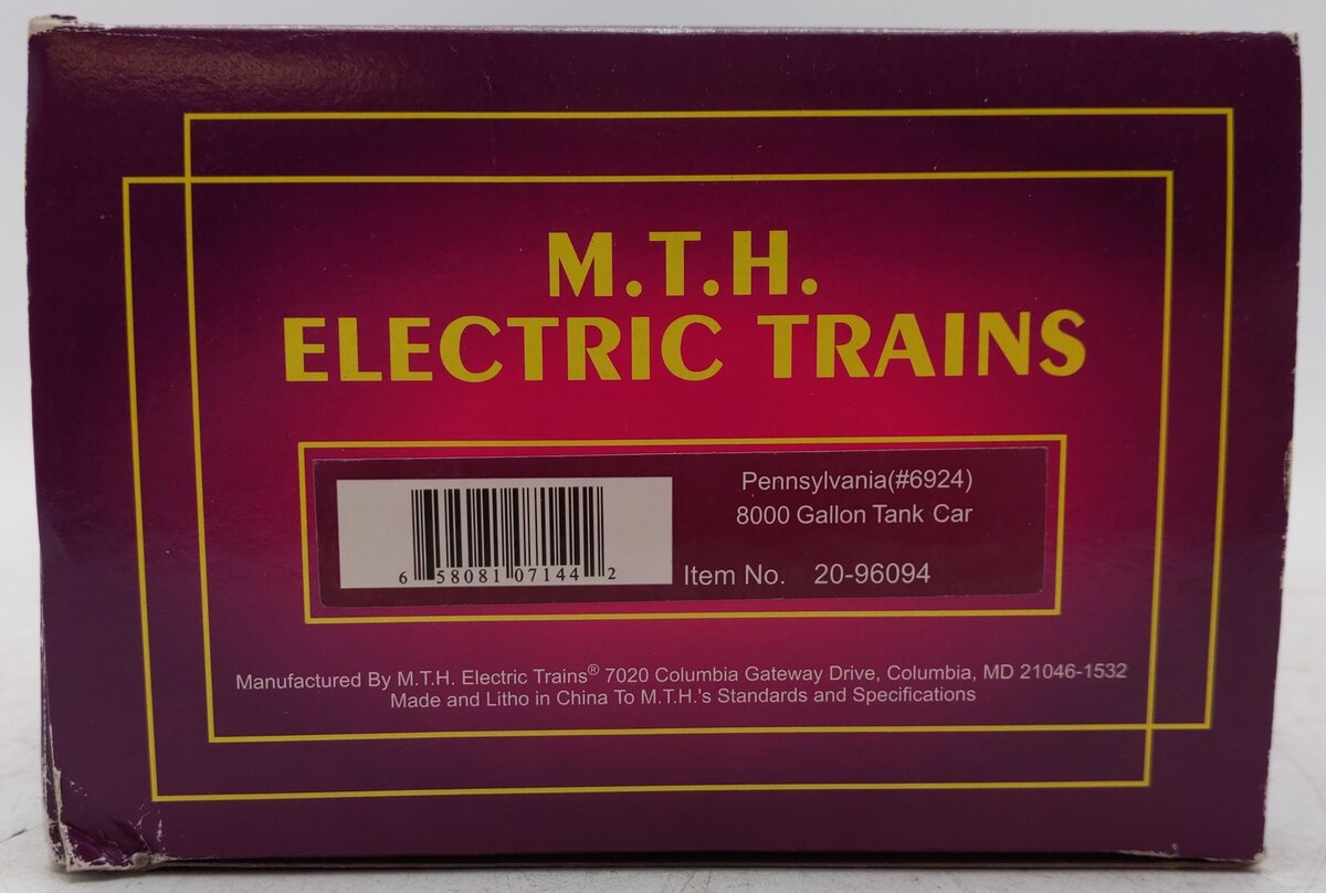MTH 20-96094 O Pennsylvania 8000 Gallon Tank Car #6924 EX/Box