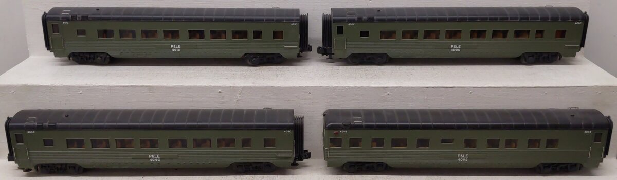MTH 30-67141 O Pittsburgh & Lake Erie 60' Streamlined Passenger Set (Set of 4) EX/Box
