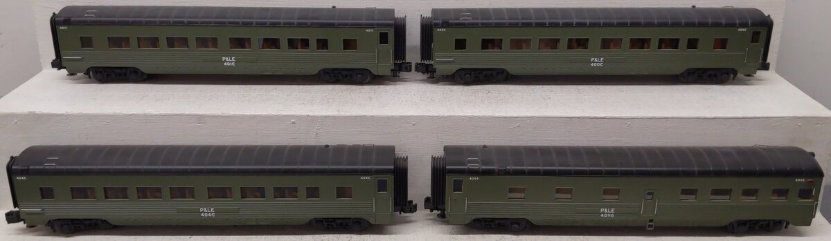 MTH 30-67141 O Pittsburgh & Lake Erie 60' Streamlined Passenger Set (Set of 4) EX/Box