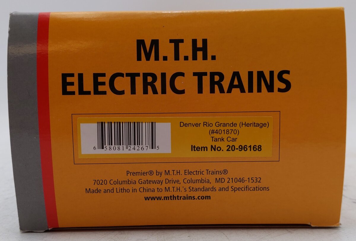 MTH 20-96168 O Denver Rio Grande Heritage Tank Car #401989 EX/Box
