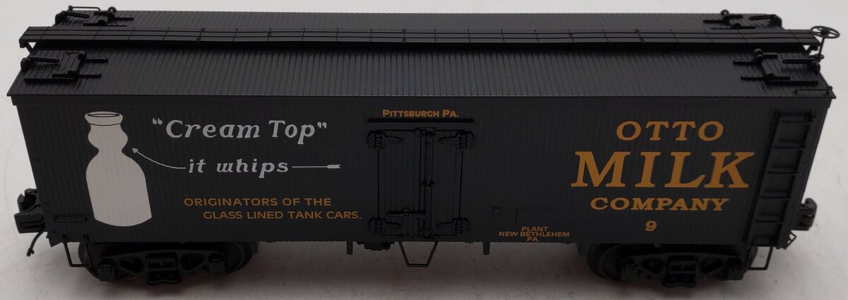MTH 20-94345 Otto Milk Company 36' Woodsided Reefer Car #9 EX/Box