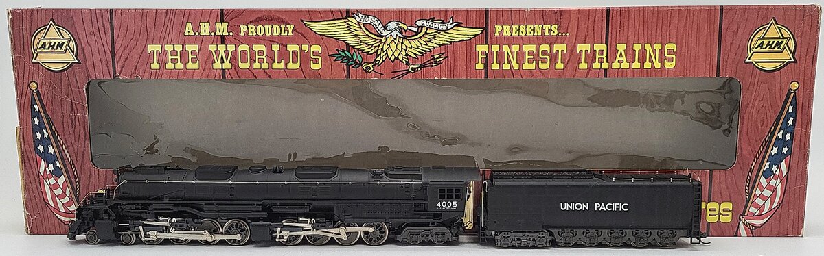 AHM 5114-B HO Scale Union Pacific Big Boy Steam Locomotive & Tender #4005 EX/Box