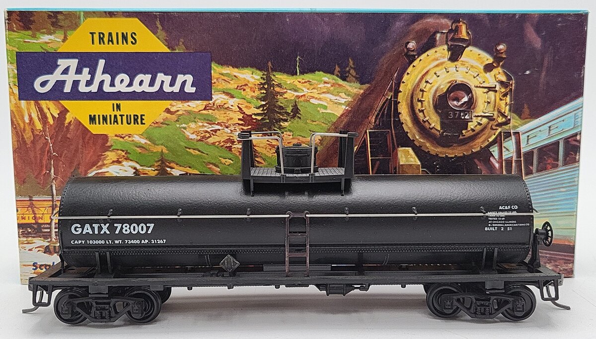 Athearn HO Scale GATX Tanker Car #78007 LN/Box