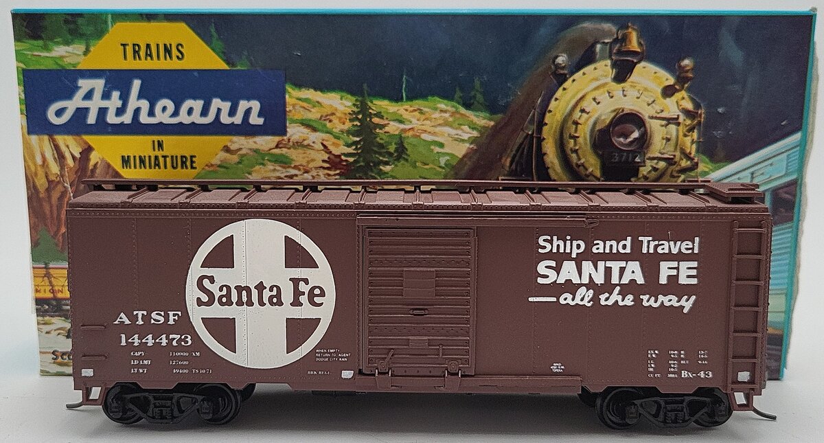 Athearn HO Scale ATSF Boxcar #144473 LN/Box