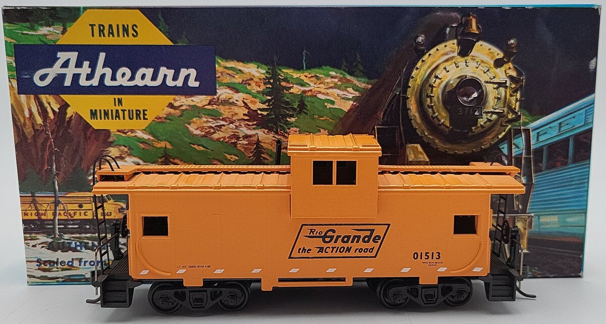 Athearn 7501 HO Scale Rio Grande Wide Vision Caboose #01513 LN/Box