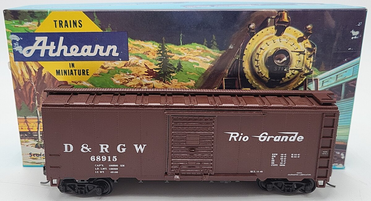 Athearn HO Scale D&RGW Rio Grande Boxcar #68915 LN/Box