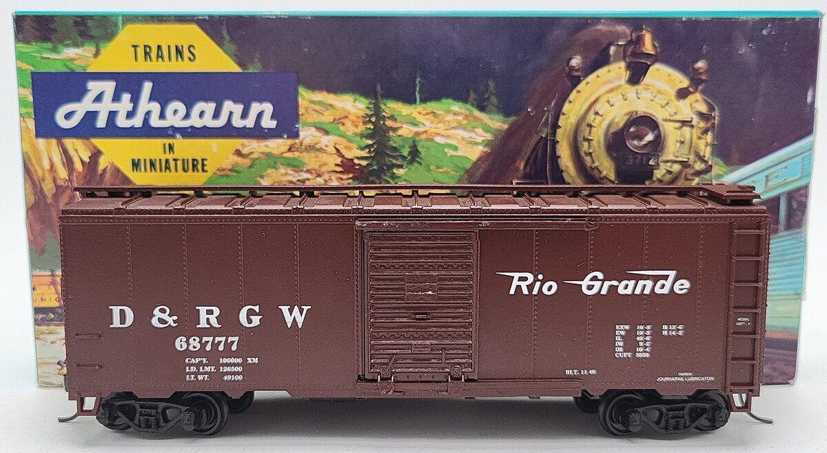 Athearn HO Scale D& RGW Rio Grande Boxcar #68777 LN/Box