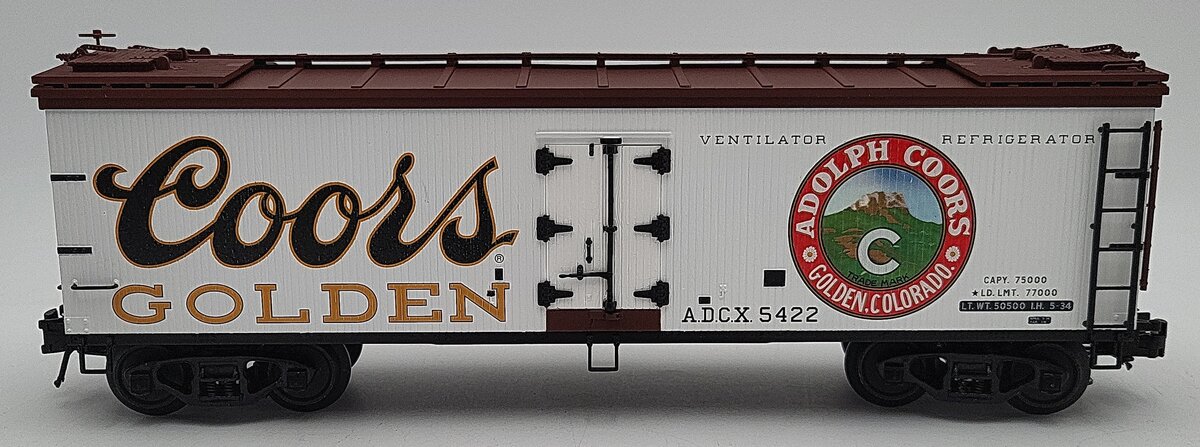 Atlas 8141-11 "O" Gauge Coors #5422 40' Wood Reefer Car 3-Rail LN/Box