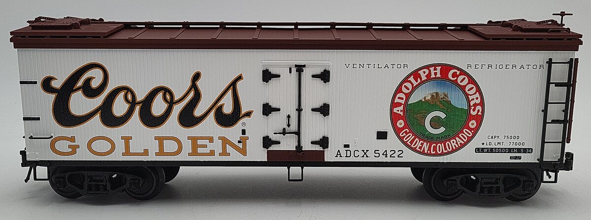 Atlas 8141-11 "O" Gauge Coors #5422 40' Wood Reefer Car 3-Rail LN/Box