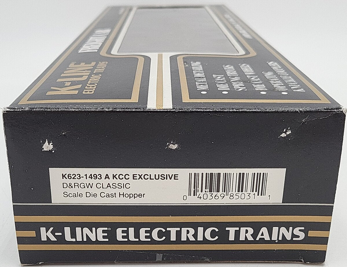 K-Line K623-1493 O Gauge Denver & Rio Grande Western Die-Cast Hopper LN/Box