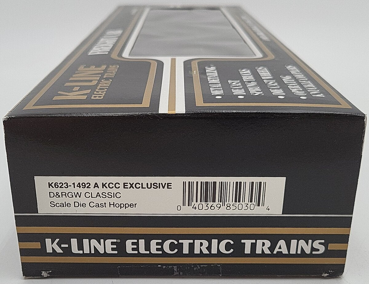 K-Line K623-1492 O Gauge Denver & Rio Grande Western Die-Cast Hopper LN/Box