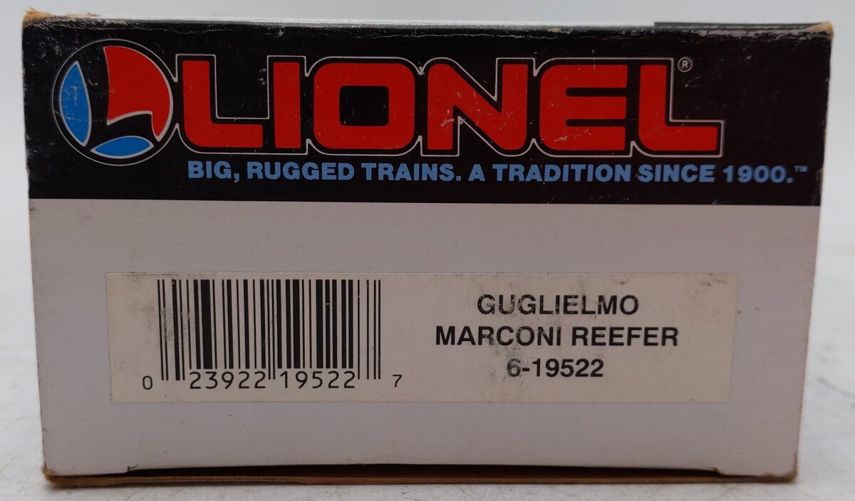Lionel 6-19522 O Gauge Gugliemo Marconi Woodside Refrigerator Car EX/Box