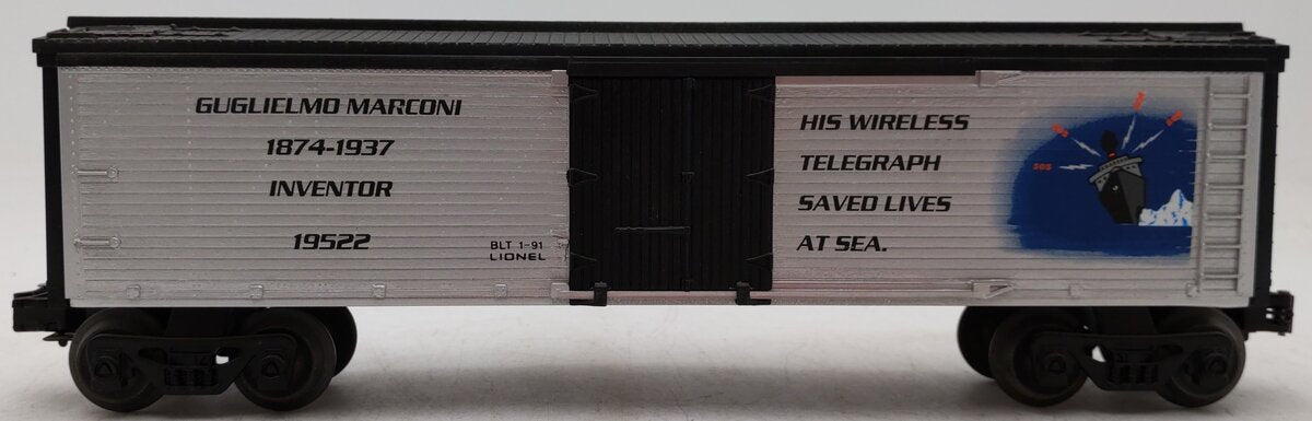 Lionel 6-19522 O Gauge Gugliemo Marconi Woodside Refrigerator Car EX/Box