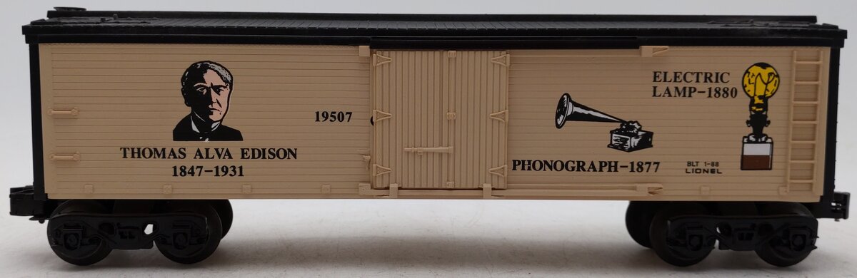 Lionel 6-19507 O Gauge Thomas Edison Famous Inventors Refrigerator Car EX/Box