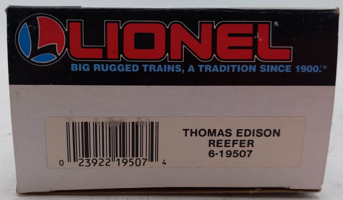 Lionel 6-19507 O Gauge Thomas Edison Famous Inventors Refrigerator Car EX/Box