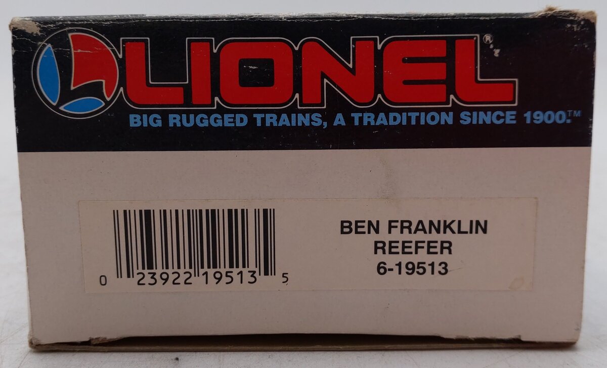 Lionel 6-19513 O Gauge Benjamin Franklin Reefer Car EX/Box