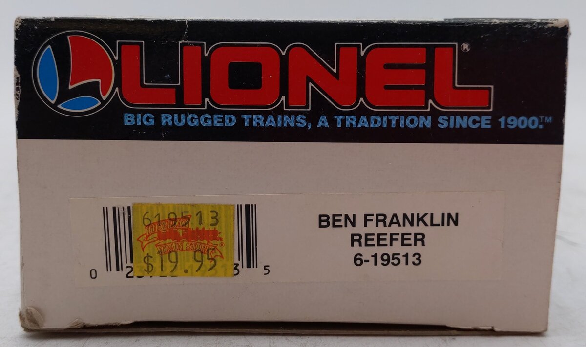 Lionel 6-19513 O Gauge Benjamin Franklin Reefer Car EX/Box
