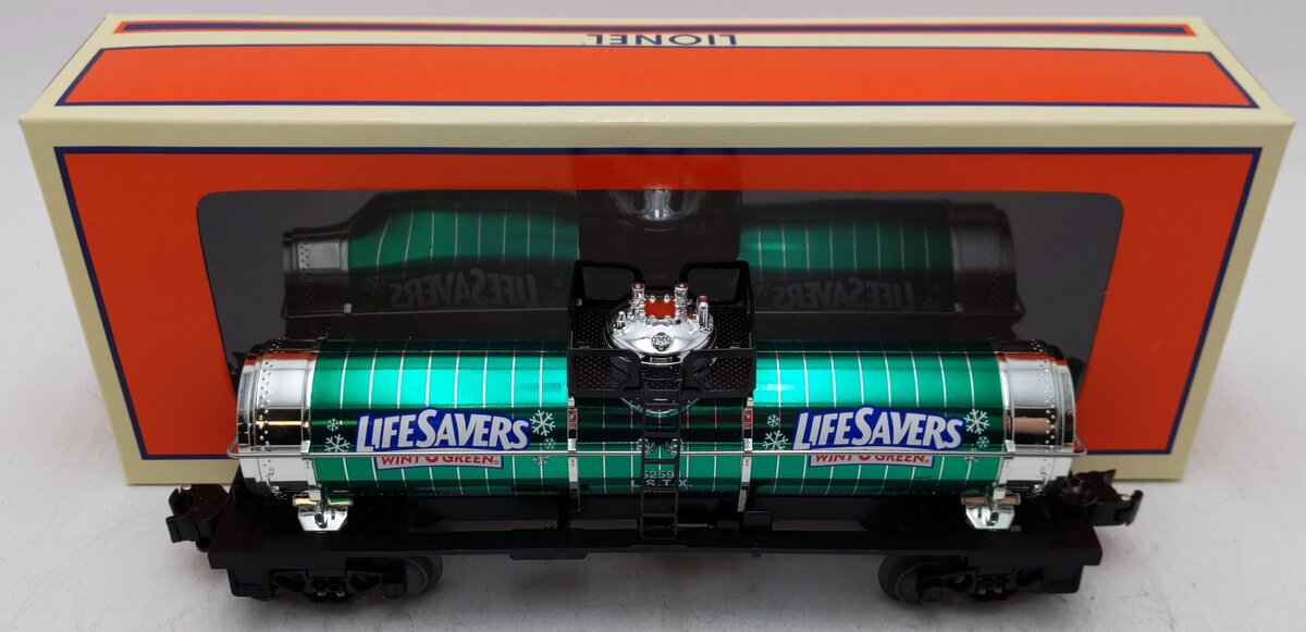 Lionel 6-52591 O Gauge Cal-Stewart Meet 2011 Wint O Green Lifesavers Tank Car EX/Box