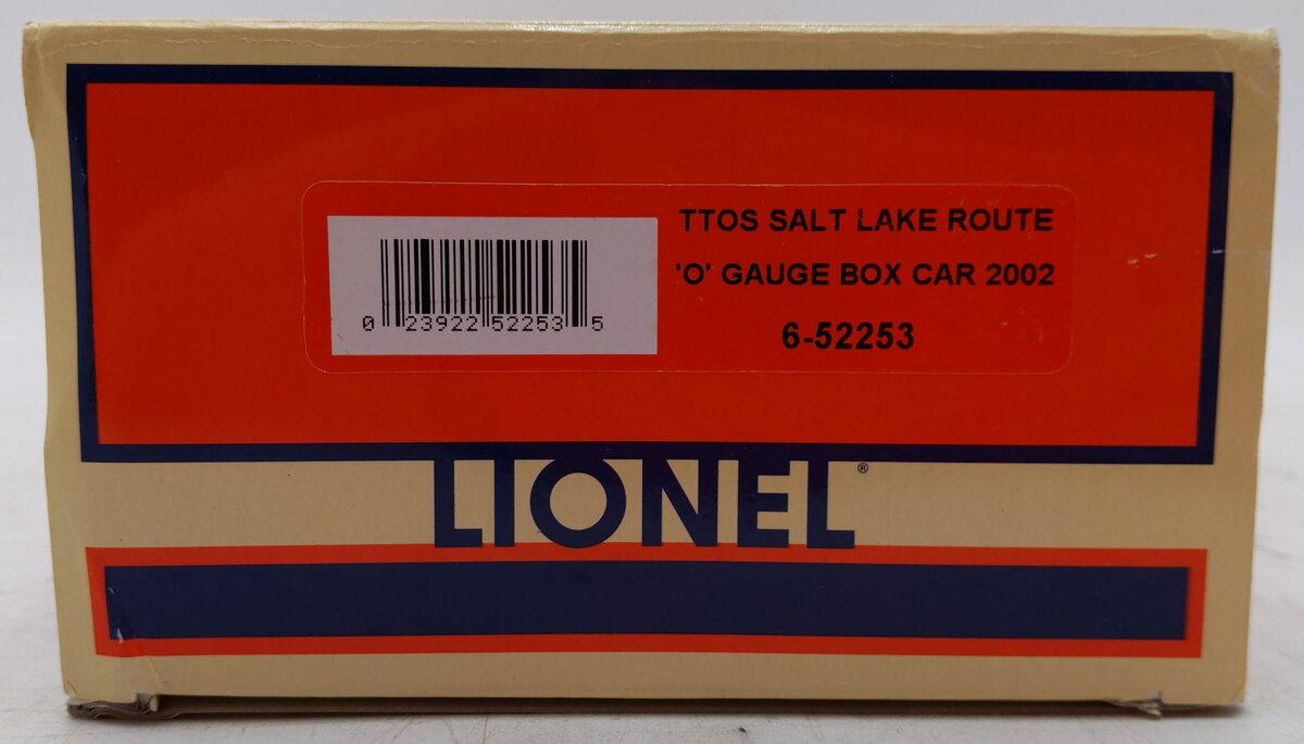 Lionel 6-52253 O Gauge TTOS 2002 Salt Lake Route Boxcar #10102 EX/Box