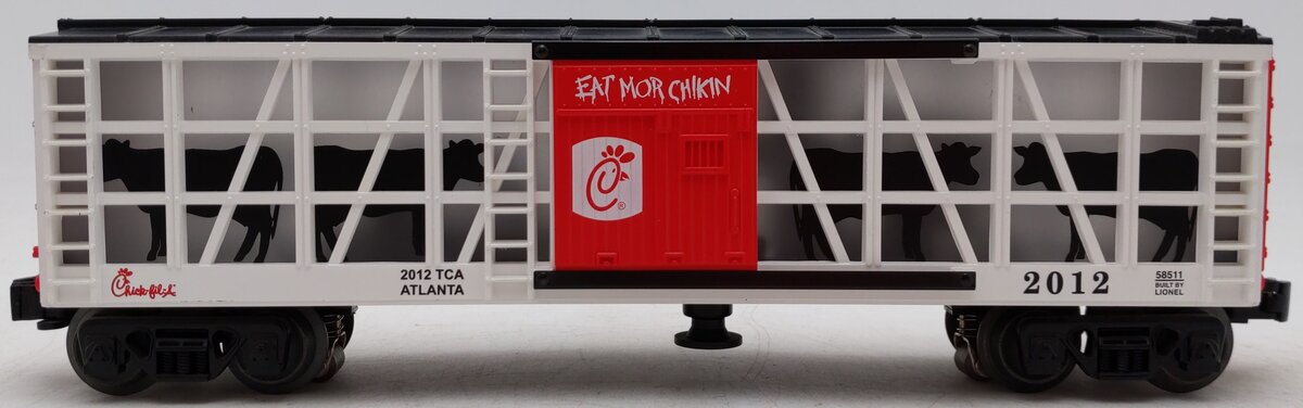 Lionel 6-58511 O Gauge Chick-Fil-A Operating Car TCA Convention Car #2012 EX/Box