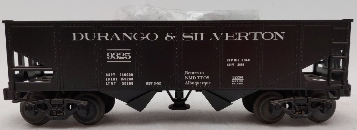 Lionel 6-52264 O Gauge Durango and Silverton Operating Hopper w/Coal Load EX/Box