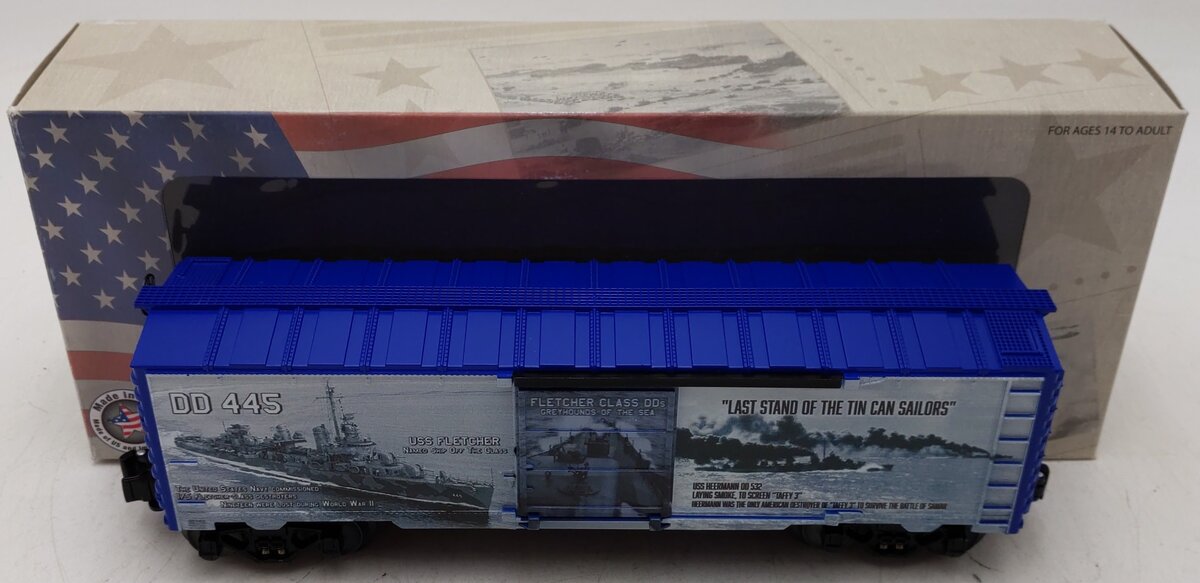 Lionel 2138140 O Gauge WWII Fletcher Class Destroyer Musa Boxcar/Box