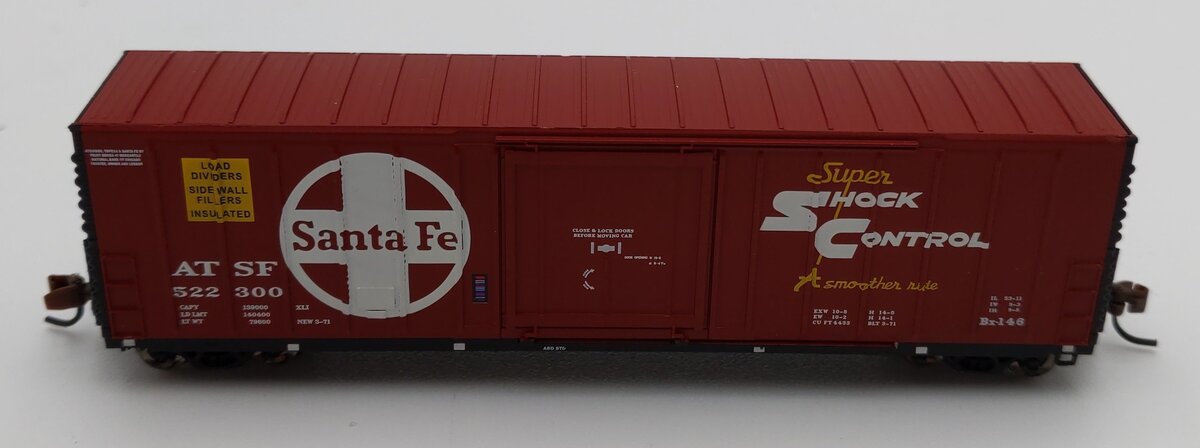 Wheels of Time 61111 N ATSF Shock Control Insulated Boxcar #522300 LN/Box
