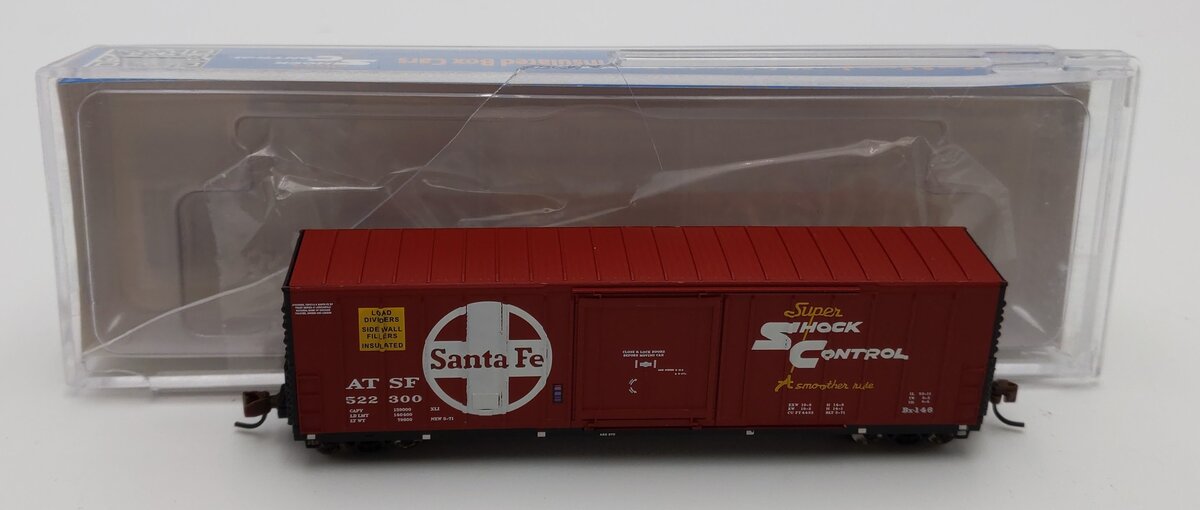 Wheels of Time 61111 N Scale ATSF 50' Insulated Boxcar #522300 LN/Box