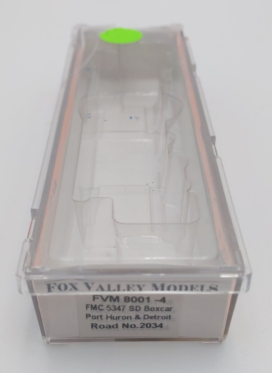 Fox Valley Models 8001-4 N Scale Port Huron & Detroit FMC 5347 Boxcar #2034 LN/Box