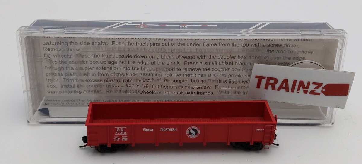 Trainworx Inc. Trainworx 2602-05 N Great Northern GS Gondola #77310 LN/Box