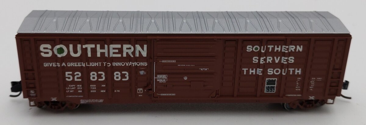 ExactRail EN-50401-5 N Scale Southern Waffle Side Box Car #528383 LN/Box