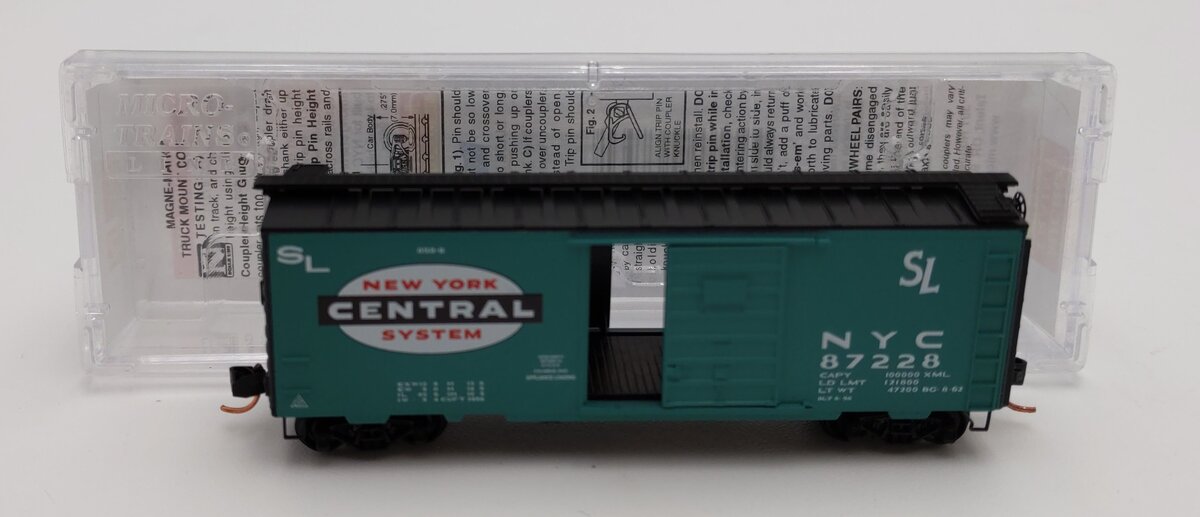 Micro-Trains 2000207 N Scale New York Central 40' Single Door Boxcar #87228 LN/Box