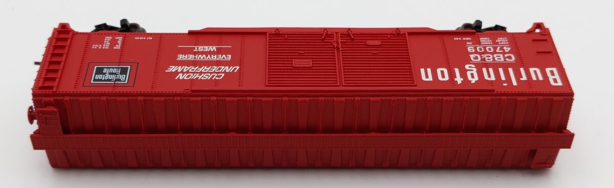 Atlas 36334 N Scale CB&Q 50' Double Door Boxcar #47009 LN/Box