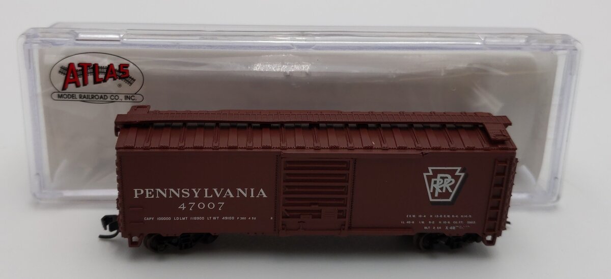 Atlas N Scale T-A 102 40' Pennsylvania Boxcar #47007 LN/Box