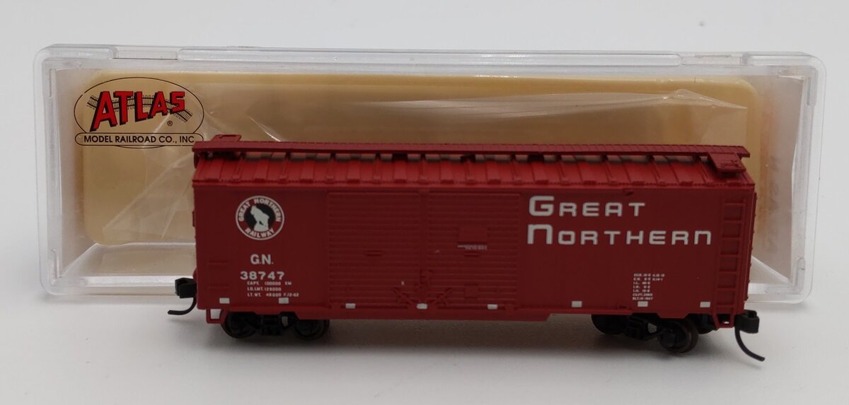 Atlas 50001275 N Trainman 40' Double Door Box, GN #38747 LN/Box